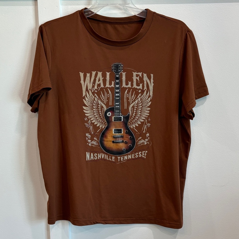 Wallen Nashville Tennessee Brown Graphic Tee - Women's Short Sleeve